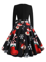 Swing Jurk met Santa Claus Print - Mini Dresses - Jurkjes.co