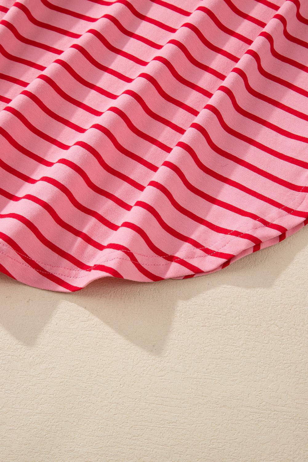 T-shirt Jurk met Gestreept Patroon - T Shirt Dresses - Jurkjes.co
