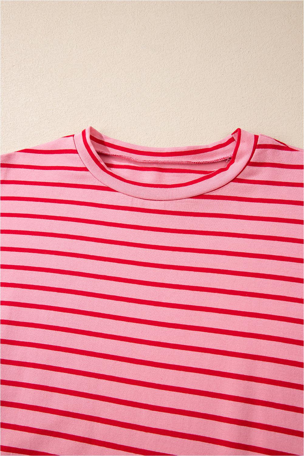 T-shirt Jurk met Gestreept Patroon - T Shirt Dresses - Jurkjes.co