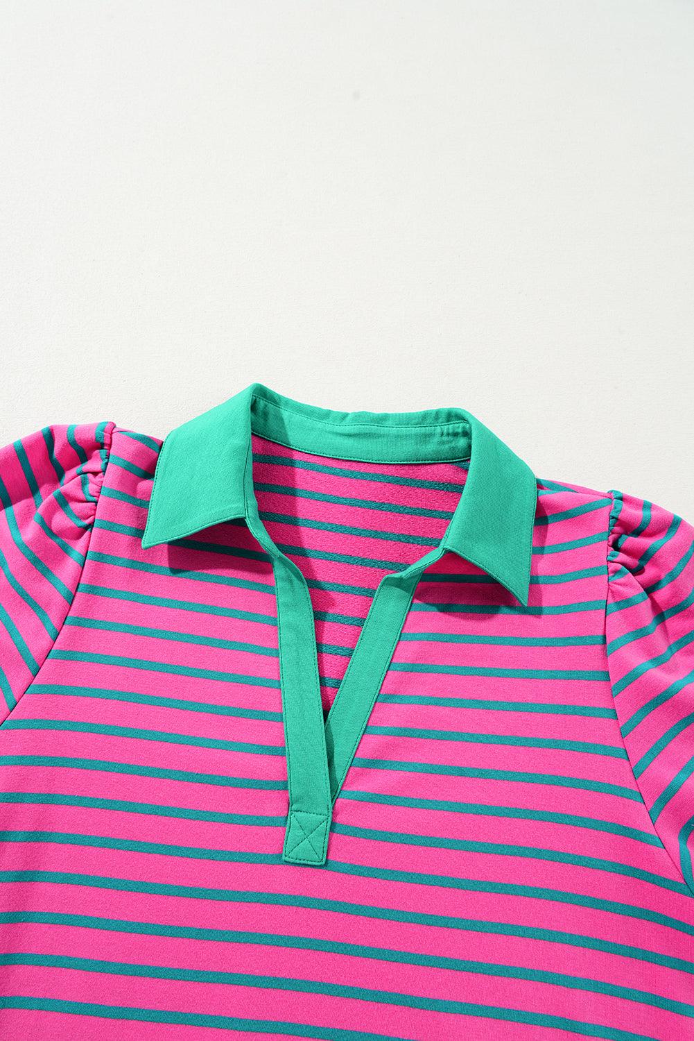 T-shirt Jurk met Gestreept Patroon - T Shirt Dresses - Jurkjes.co