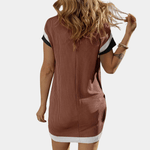 T-shirt Jurk met Kleurblokken - CB - Dresses - Jurkjes.co