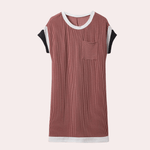 T-shirt Jurk met Kleurblokken - CB - Dresses - Jurkjes.co