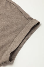 T-shirt Jurk met Omgeslagen Mouwen en Naad - T Shirt Dresses - Jurkjes.co