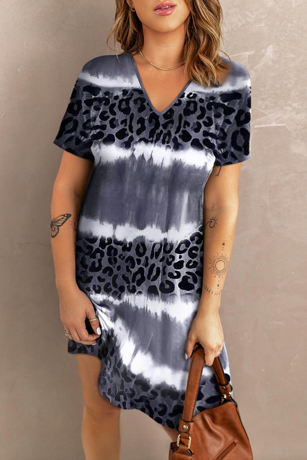 T-shirt Jurk met Pantherprint - T Shirt Dresses - Jurkjes.co