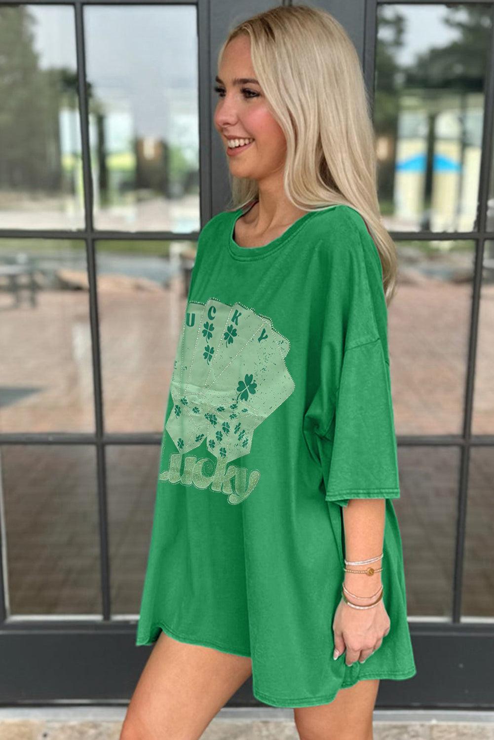 T-shirt Jurk met Speelkaarten Design - T Shirt Dresses - Jurkjes.co