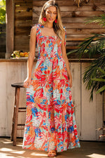Tropische Print Maxi-Jurk met Volants - Maxi Dresses - Jurkjes.co