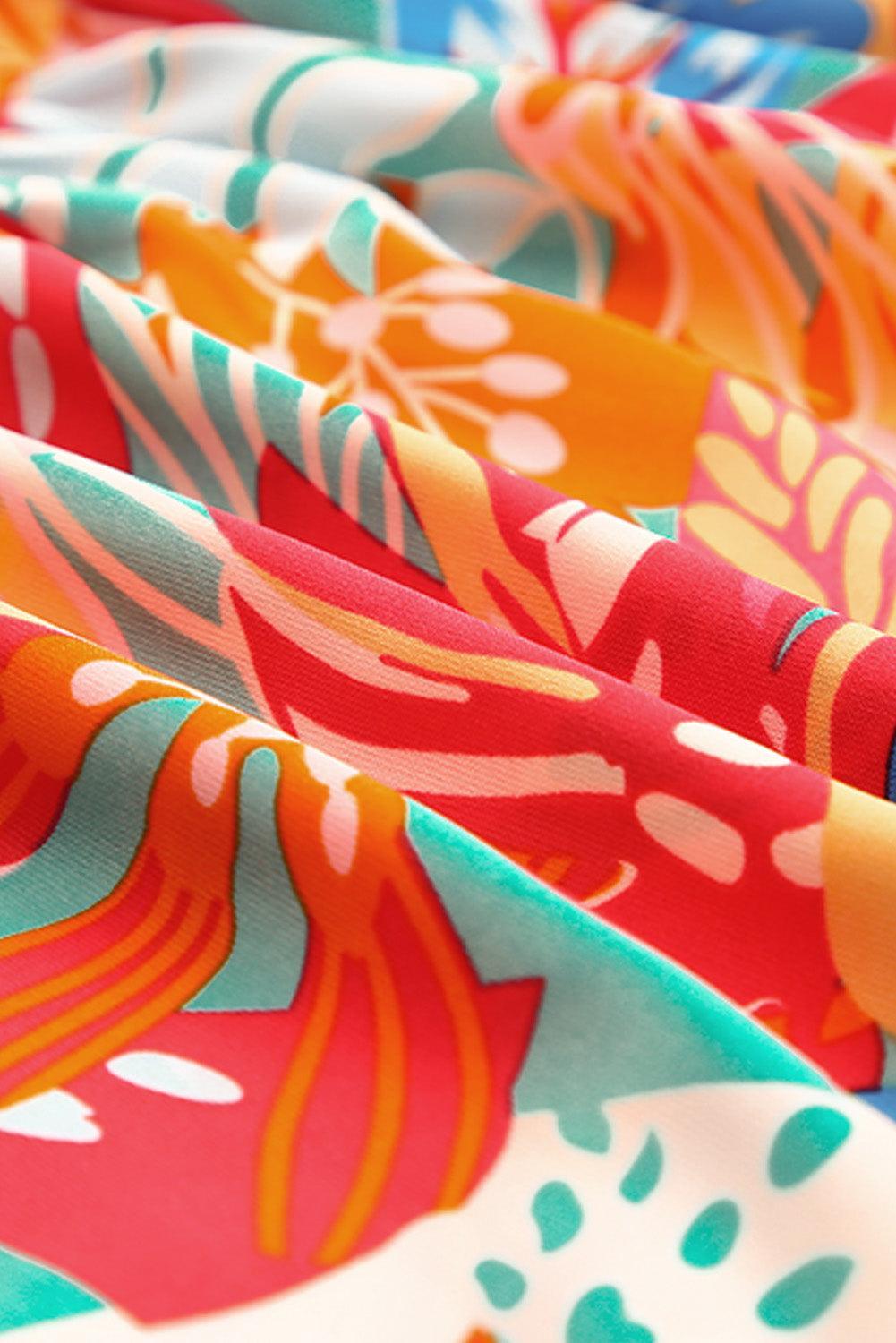 Tropische Print Maxi-Jurk met Volants - Maxi Dresses - Jurkjes.co
