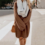 Trui Jurk met Effen Ontwerp - Dresses - Jurkjes.co