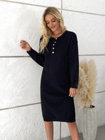 Trui Jurk met Knopsluiting en Lange Mouwen - Group4 - Jurkjes.co