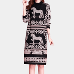 Trui Jurk met Paardenprint - Dresses - Jurkjes.co