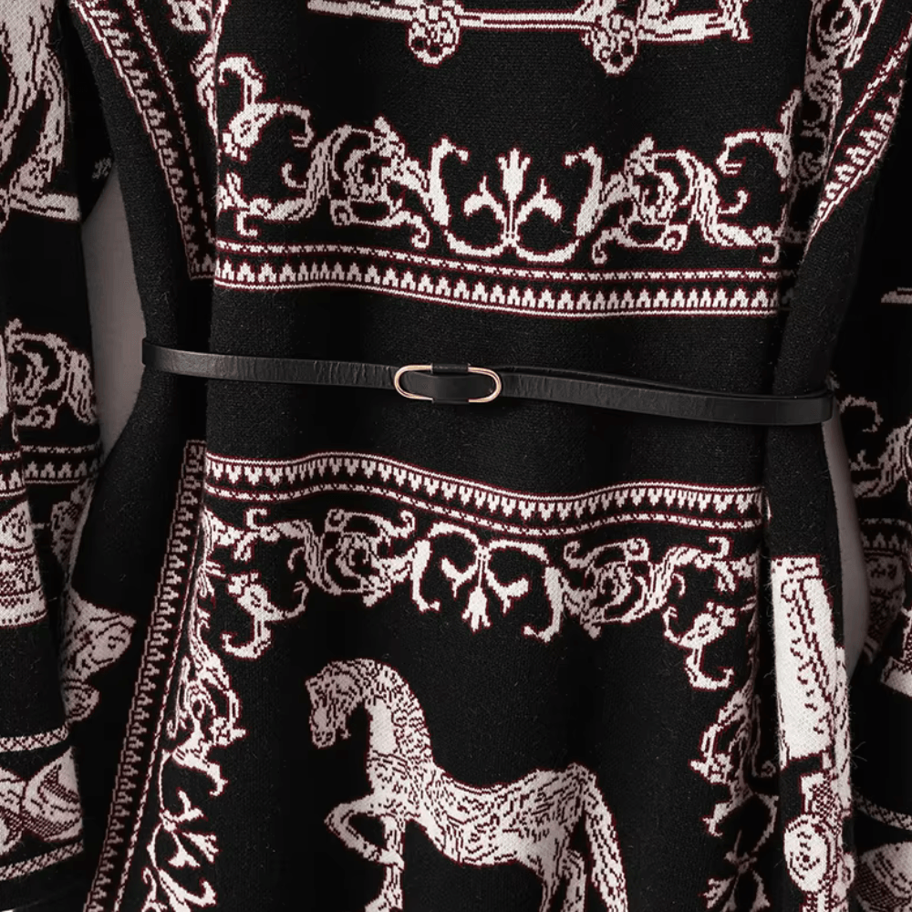Trui Jurk met Paardenprint - Dresses - Jurkjes.co