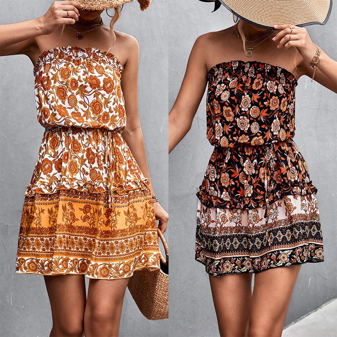 Tube Jurk met Bloemenprint - Dresses - Jurkjes.co