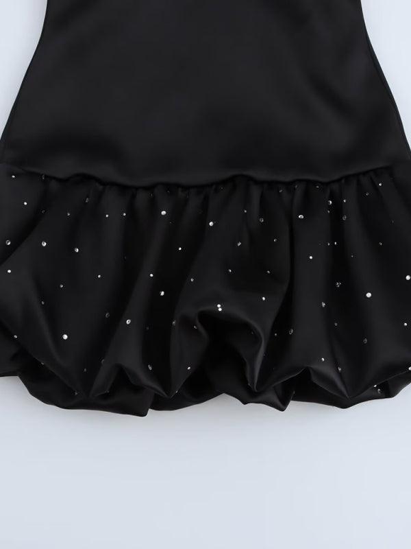 Tube Jurk met Open Rug en Stijlvol Design - Mini Dresses - Jurkjes.co