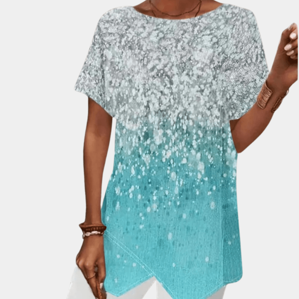 Tuniek met Glanzend Geometrisch Patroon - Women Summer Dress - Jurkjes.co