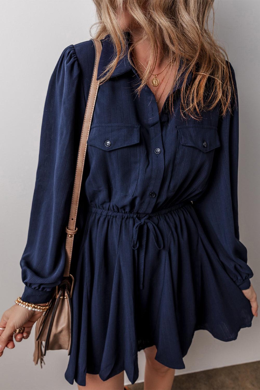 Tuniekjurk met Borstzakken - Mini Dresses - Jurkjes.co