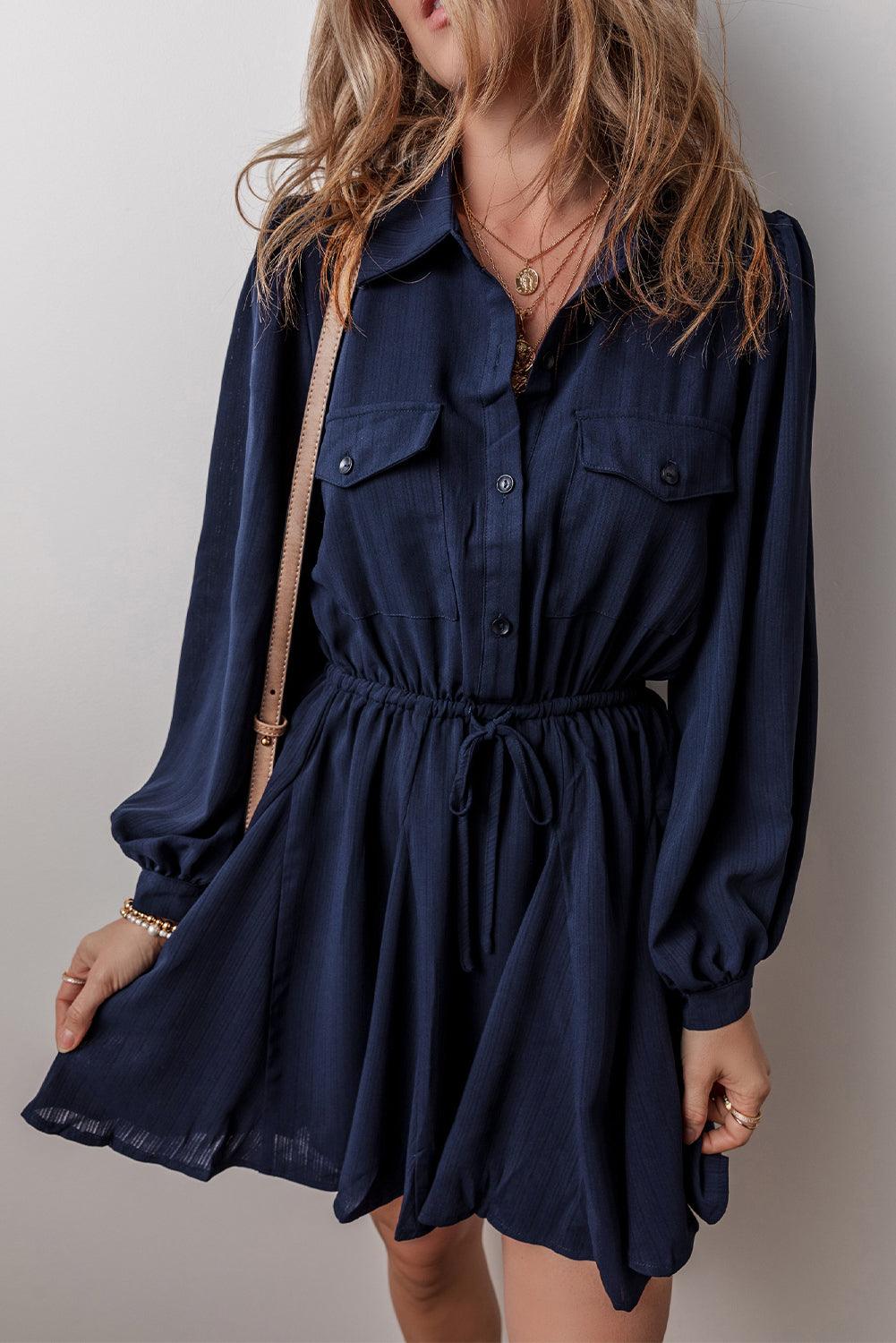 Tuniekjurk met Borstzakken - Mini Dresses - Jurkjes.co