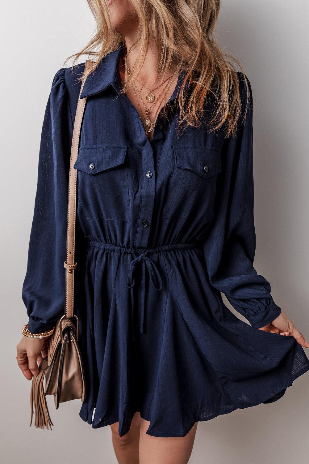 Tuniekjurk met Borstzakken - Mini Dresses - Jurkjes.co