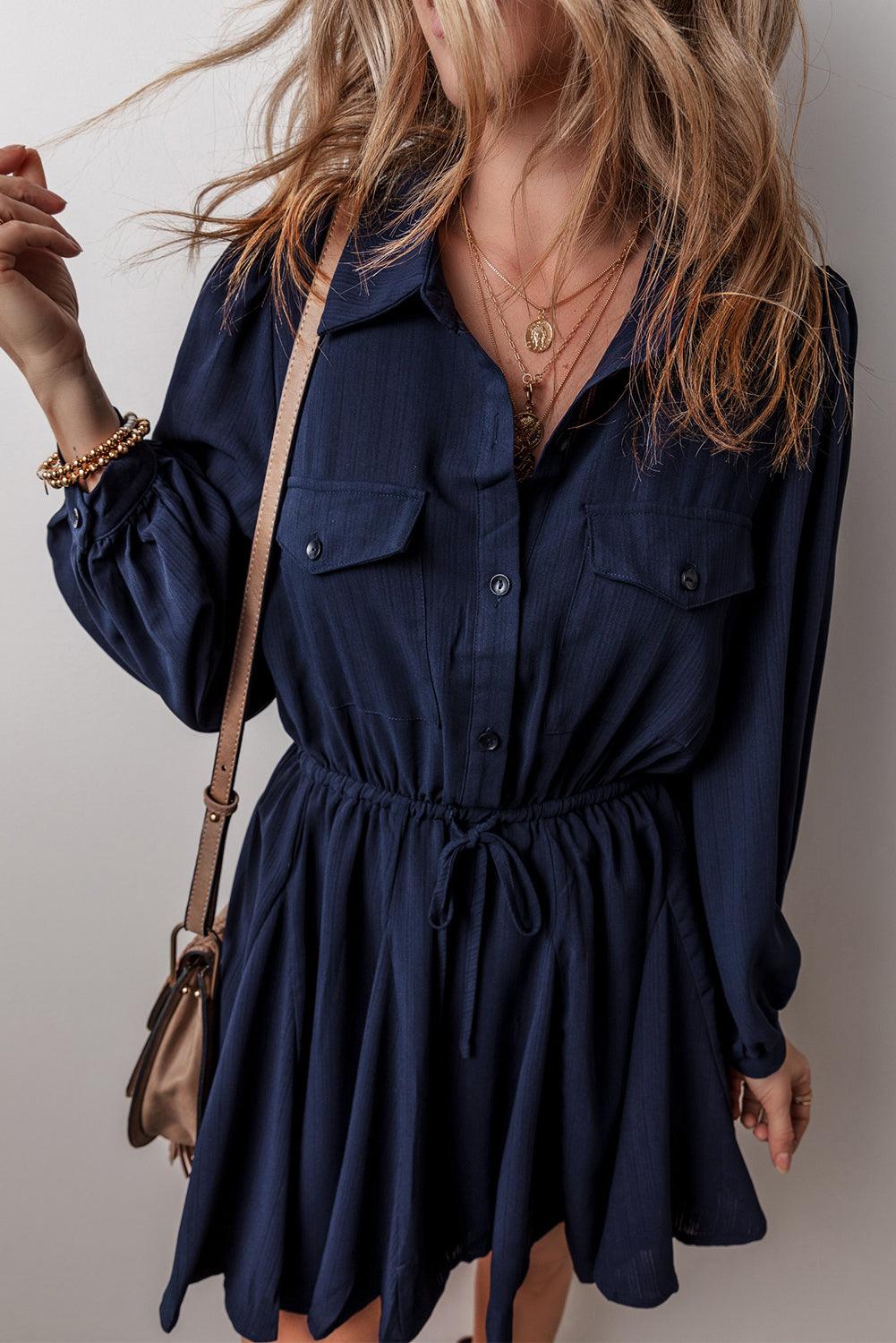 Tuniekjurk met Borstzakken - Mini Dresses - Jurkjes.co
