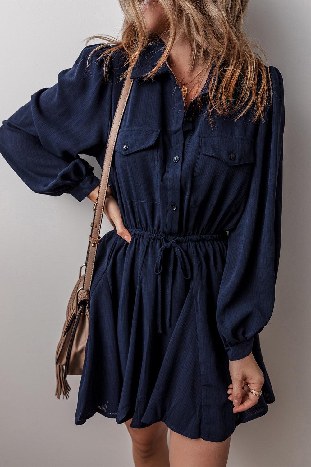 Tuniekjurk met Borstzakken - Mini Dresses - Jurkjes.co