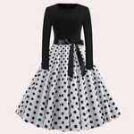 Uitlopende Jurk met Polka Dots - Dresses - Jurkjes.co
