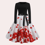 Uitlopende Jurk met Polka Dots - Dresses - Jurkjes.co