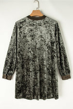 Velvet Jurk met Zakken en V-Hals - Mini Dresses - Jurkjes.co