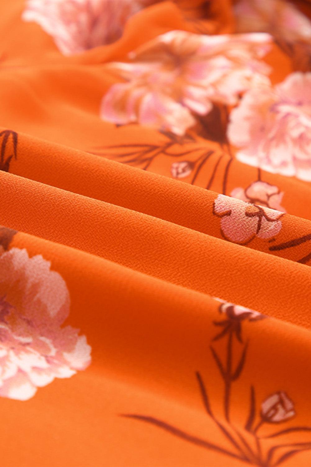 Vintage Bloemenprint Jurk met Strik - Floral Dresses - Jurkjes.co