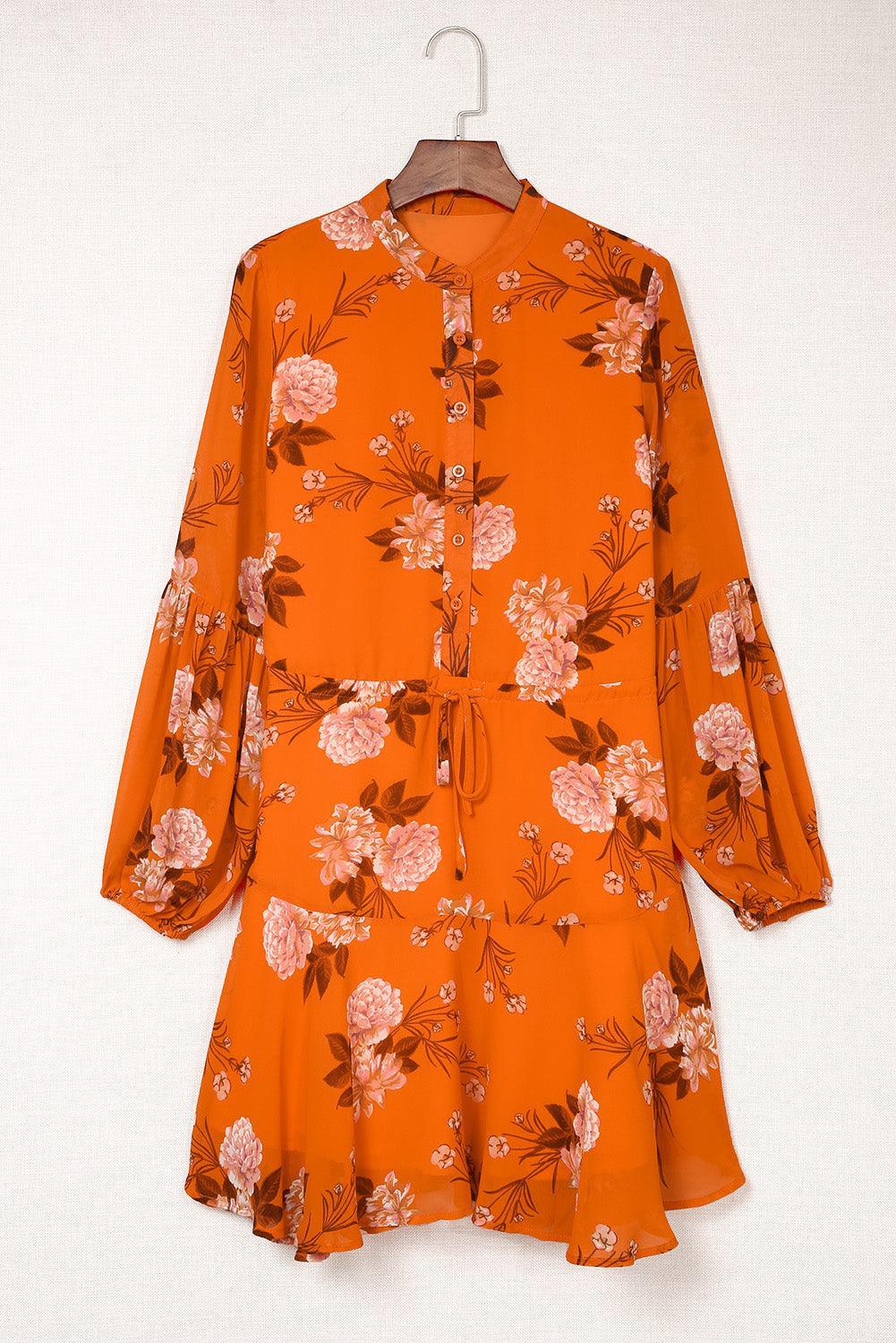 Vintage Bloemenprint Jurk met Strik - Floral Dresses - Jurkjes.co