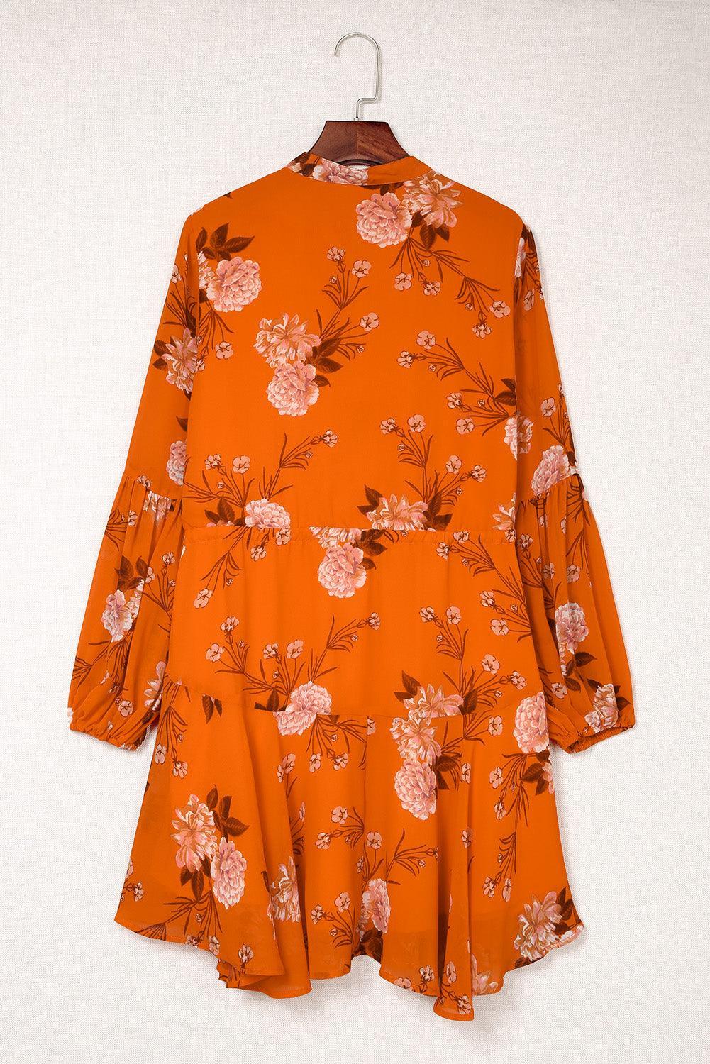 Vintage Bloemenprint Jurk met Strik - Floral Dresses - Jurkjes.co