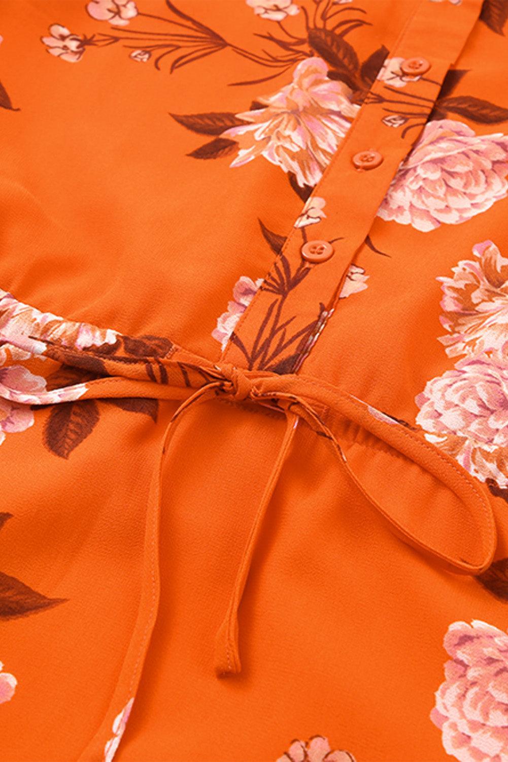 Vintage Bloemenprint Jurk met Strik - Floral Dresses - Jurkjes.co