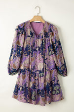 Vintage Daisy Bloemenjurk met Pofmouwen - Floral Dresses - Jurkjes.co