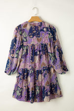 Vintage Daisy Bloemenjurk met Pofmouwen - Floral Dresses - Jurkjes.co