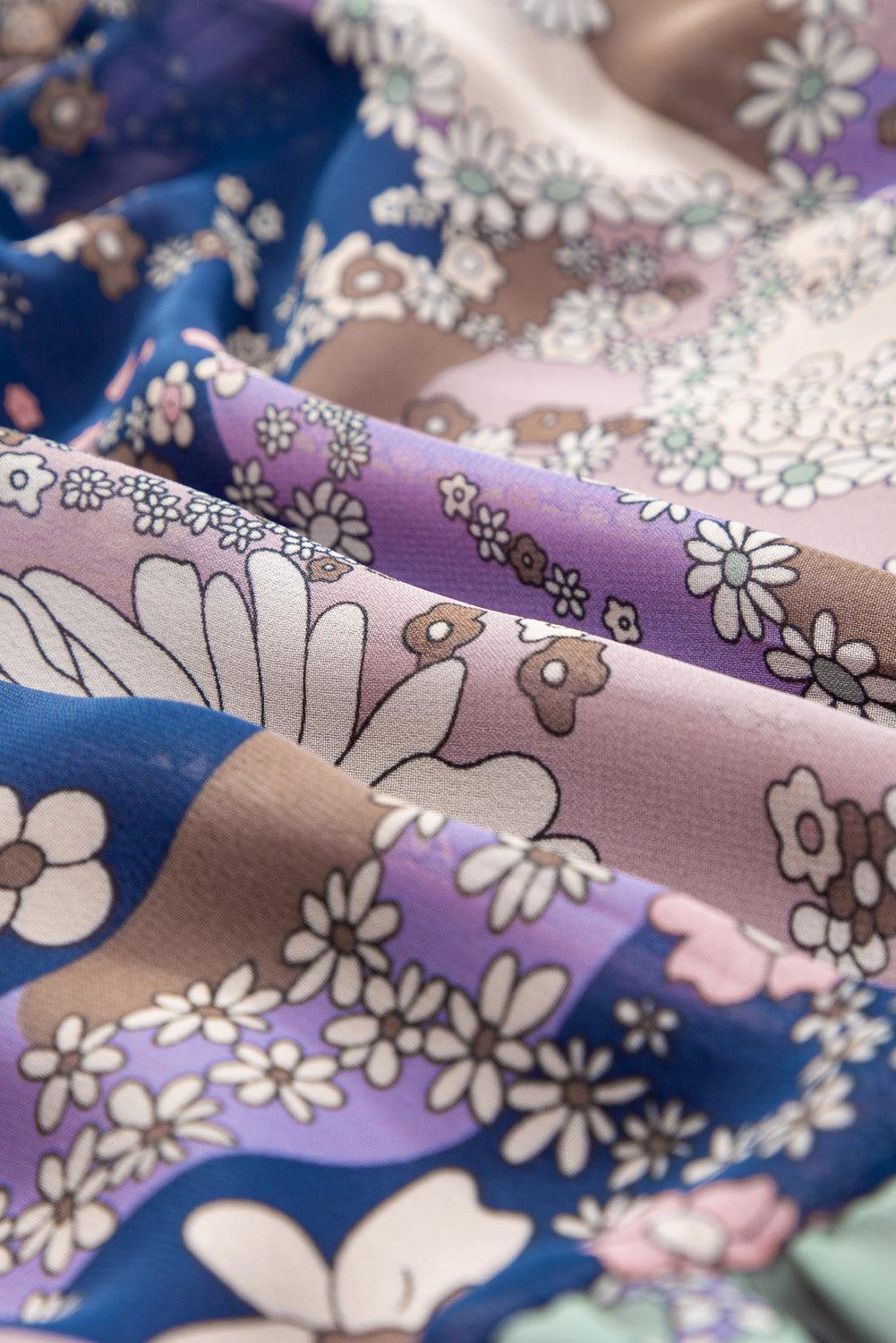 Vintage Daisy Bloemenjurk met Pofmouwen - Floral Dresses - Jurkjes.co