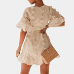 Wikkeljurk met Kant en V-hals - CB - Dresses - Jurkjes.co