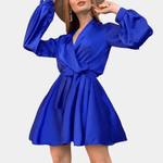 Wikkeljurk met Satijnen Stof - CB - Dresses - Jurkjes.co