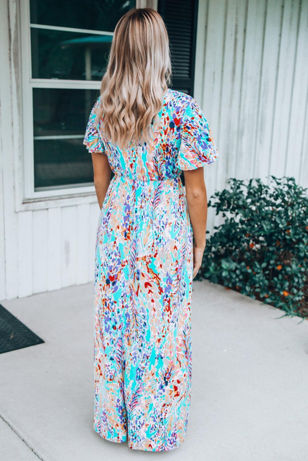 Wikkeljurk met V-hals en Bloemenprint - Floral Dresses - Jurkjes.co