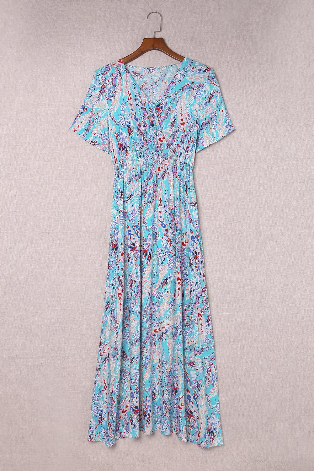 Wikkeljurk met V-hals en Bloemenprint - Floral Dresses - Jurkjes.co