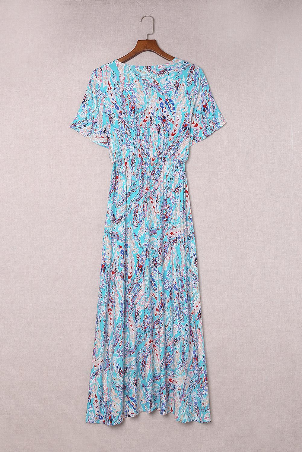 Wikkeljurk met V-hals en Bloemenprint - Floral Dresses - Jurkjes.co