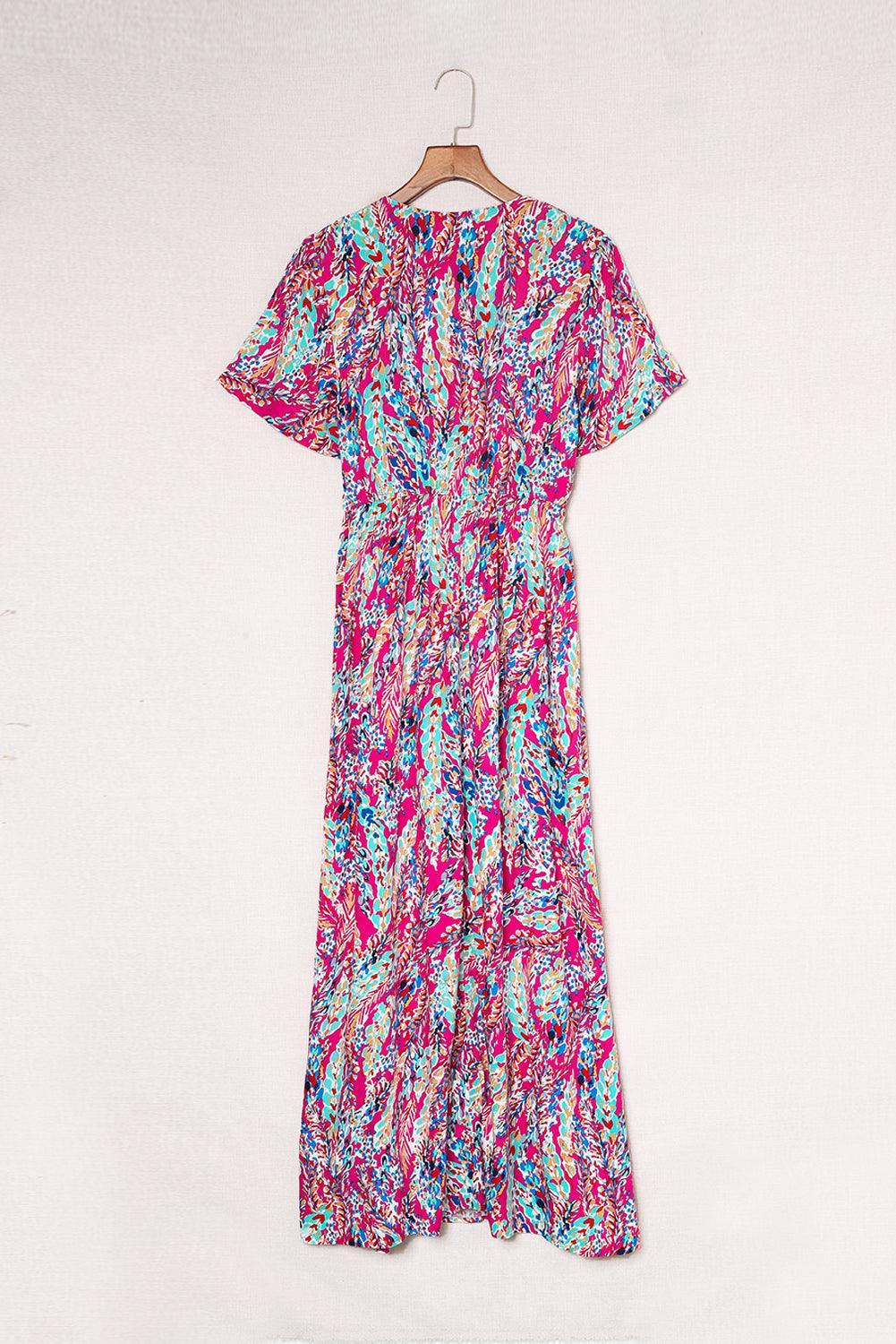 Wikkeljurk met V-hals en Bloemenprint - Floral Dresses - Jurkjes.co