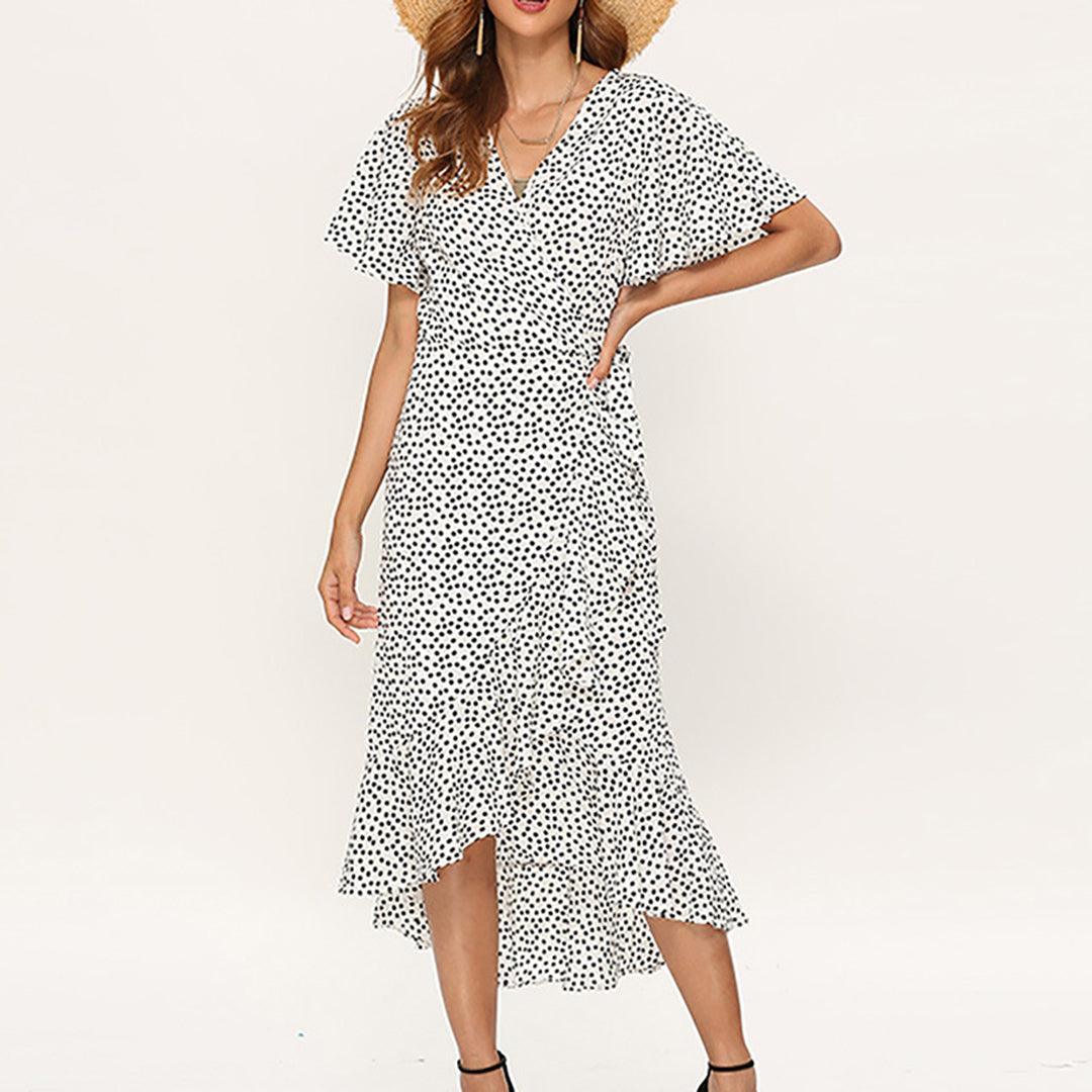 Wikkeljurk met Verfijnd Printpatroon - Dresses - Jurkjes.co