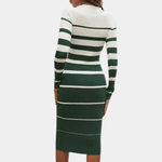 Winterjurk met Gestreept Patroon - Dresses - Jurkjes.co