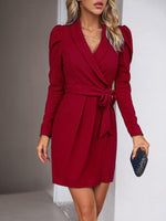 Wrap Jurk met Ceintuur en Lange Mouwen - Group7 - Jurkjes.co
