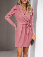 Wrap Jurk met Ceintuur en Lange Mouwen - Group7 - Jurkjes.co