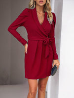 Wrap Jurk met Ceintuur en Lange Mouwen - Group7 - Jurkjes.co