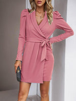 Wrap Jurk met Ceintuur en Lange Mouwen - Group7 - Jurkjes.co