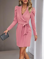 Wrap Jurk met Ceintuur en Lange Mouwen - Group7 - Jurkjes.co