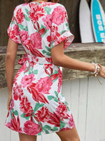 Wrap Jurk met V-hals en Bloemenprint - Group5 - Jurkjes.co