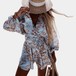 Zomerjurk met Bloemenprint en Wikkelontwerp - CB - Dresses - Jurkjes.co