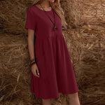 Zomerjurk met Effen Ontwerp - Dresses - Jurkjes.co