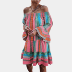 Zomerjurk met Geometrisch Ontwerp - Women Summer Dress - Jurkjes.co